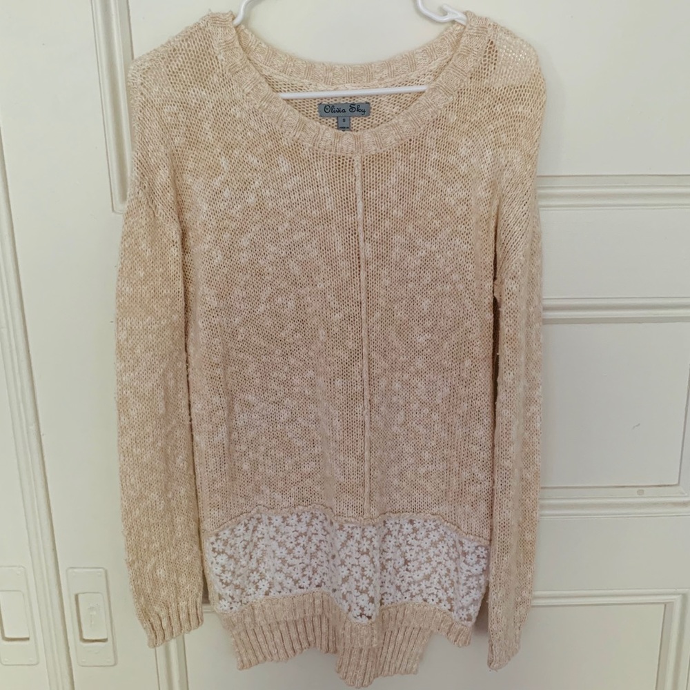 Olivia Sky Lace Detail Sweater